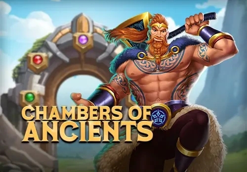 Chambers of Ancients game artwork showing ancient temple chambers